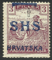 Erorr - The Letter "L"  /Yugoslavia Kingdom / Croatia 1918 SHS HRVATSKA  - MNH  / Signed / Authenticated BODOR - Neufs