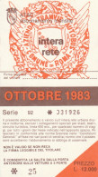 ABBONAMENTO MENSILE BUS ATAC ROMA OTTOBRE 1983 (MF427 - Europe