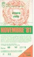 ABBONAMENTO MENSILE BUS ATAC ROMA NOVEMBRE 1981 (MF439 - Europe