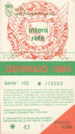 ABBONAMENTO MENSILE BUS ATAC ROMA GENNAIO 1984 (MF426 - Europe