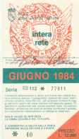 ABBONAMENTO MENSILE BUS ATAC ROMA GIUGNO 1984 (MF424 - Europe