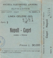 BIGLIETTO NAVIGAZIONE NAPOLI CAPRI (MF1865 - Europa