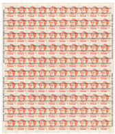 Canada 1973 MNH Sc 586xxii 1c MacDonald Full Sheet Of Precancel, Ribbed Paper - Préoblitérés