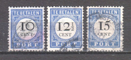 Netherlands 1894 NVPH Porto P22-24a Canceled  - Strafportzegels