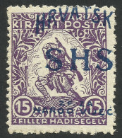 Erorr - Shifted Overprint /Yugoslavia Kingdom / Croatia 1918 SHS HRVATSKA  - MNH  / Signed / Authenticated BODOR - Ungebraucht