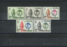 CAMBODIA - 1961, AIRMAIL STAMPS SET OF 5, UMM(**). - Cambodge