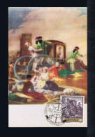 Mc1080 SPAIN "El Cacharrero" Goya - Peinture Paintings Prado Museum  Maximum Card 1958 - Diligenze