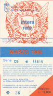 ABBONAMENTO MENSILE BUS ATAC ROMA MARZO 1985 (MF576 - Europe