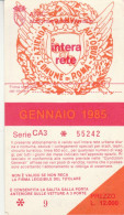 ABBONAMENTO MENSILE BUS ATAC ROMA GENNAIO 1985 (MF574 - Europe