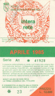 ABBONAMENTO MENSILE BUS ATAC ROMA APRILE 1985 (MF572 - Europe