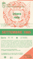 ABBONAMENTO MENSILE BUS ATAC ROMA SETTEMBRE 1985 (MF559 - Europe