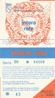 ABBONAMENTO MENSILE BUS ATAC ROMA MARZO 1985 (MF562 - Europe
