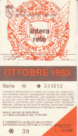 ABBONAMENTO MENSILE BUS ATAC ROMA OTTOBRE 1983 (MF549 - Europe