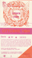 ABBONAMENTO MENSILE BUS ATAC ROMA OTTOBRE 1984 (MF537 - Europe