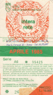ABBONAMENTO MENSILE BUS ATAC ROMA APRILE 1985 (MF532 - Europe