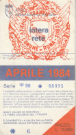 ABBONAMENTO MENSILE BUS ATAC ROMA APRILE 1984 (MF477 - Europe