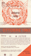 ABBONAMENTO MENSILE BUS ATAC ROMA OTTOBRE 1983 (MF487 - Europe