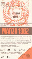 ABBONAMENTO MENSILE BUS ATAC ROMA MARZO 1982 (MF455 - Europe