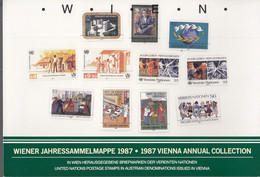 UNO WIEN, Jahressammelmappe 1987, Gestempelt, 68-78 - Gebraucht