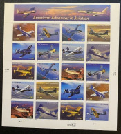 VERINIGTE STAATEN ETATS UNIS USA 2005 AMERICAN ADVANCES IN AVIATION PANE 20V SC 3916-25SP YT F3670-9 MI B3944-53 SG MS44 - Nuevos