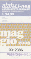 ABBONAMENTO MENSILE BUS ATAF FIRENZE MAGGIO 2008 (MF1305 - Europe