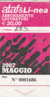 ABBONAMENTO MENSILE BUS ATAF FIRENZE MAGGIO 2007 (MF1204 - Europe
