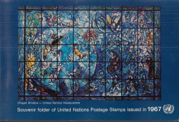 UNO NEW YORK  Jahressammelmappe 1967, Postfrisch **, 174-179, 185-195, Block 4 - Storia Postale