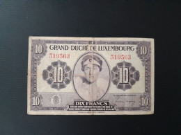 LUXEMBOURG 10 FRANCS 1944.SANS PREFIXE - Luxemburg