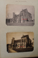 1910's Eglise De Mont Notre Dame Lot De 8 Photo Canton De Braine Aisne (02) Tirage Vintage Print Rare Car Détruite 1918 - Historische Documenten