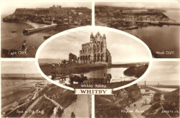 WHYTBY, YORKSHIRE, MULTIPLE VIEWS, CLIFF, SPA, KHYBER PASS, ABBEY, ARCHITECTURE, PORT, BOATS, COWS, UNITED KINGDOM - Whitby