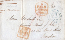 603064 | Ireland 1846  Prepaid Mail From Strabane To London  | -, -, - - Prefilatelia