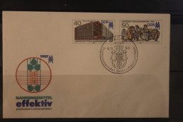 DDR 1987; Leipziger Messe 1987, U 6; SST Vacha 1990 Postkutschenfahrt Berlin-Frankfurt/M. - Sobres - Usados