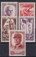 FRANCE 1943 - MNH - YT 576-580 - Unused Stamps