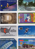 Sammlung 8 TK Set Telecartes 24€ TC Of Türkei France Italy Greece Nippon Hungary New Zealand US-Network World Phonecards - Sammlungen