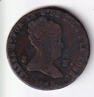 MONEDA DE ESPAÑA DE 8 MARAVEDIS DE ISABEL II DEL AÑO 1849  (COIN) - Monete Provinciali