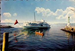 LE LAC DE LEMAN    ( FRANCE-SUISSE )   DEPART DU GROS BATEAU - Thomas