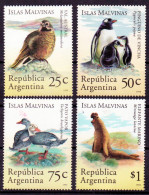 Argentina 1994 ** YT1849-52 Fauna Of The Malvinas Islands: Southern Yal, Banded Penguin, Steamer Duck, Elephant Seal. - Ungebraucht