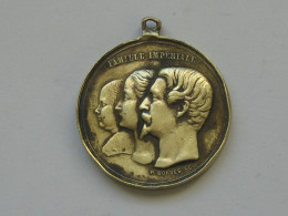 Médaille Napoléon Eugène-L.J.J. Enfant De France Né Le 16 Mars Baptisé Le 14 Juin 1856   ***** EN ACHAT IMMEDIAT **** - Monarchia / Nobiltà