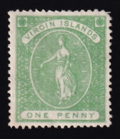 Virgin Islands, 1866 Y&T. 3, (*), 1 P. Verde - British Virgin Islands