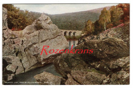 Old Postcard Scotland Pass Of Killiecrankie Soldiers' Leap Ecosse Schotland CPA Valentine's Art Colour Series - Perthshire