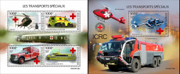 Niger 2023, Transport, Helicopters, Fire Engines, Red Cross, 4val In BF+BF - Hélicoptères