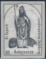 AUSTRIA(2007) St. Rupert. Black Print. Patron Saint Of Salzburg. - Probe- Und Nachdrucke