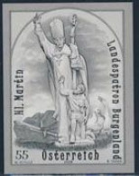 AUSTRIA(2008) St. Martin Of Tours. Black Print. Patron Saint Of Soldiers And France. - Proofs & Reprints