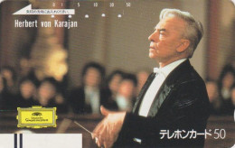 TC Ancienne JAPON / 110-22974 B - MUSIQUE - KARAJAN MUSIC - Austria Rel.JAPAN Front Bar Free Phonecard - Balken TK - Musique