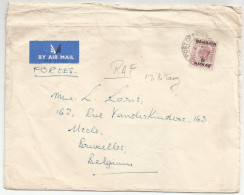 Bahrain Letter To Belgium 1953 Field Post Office RAF Military Forces - Bahrein (...-1965)