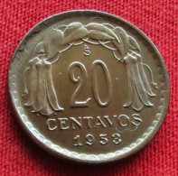 Chile 20 Centavos 1953 KM# 177 *VT Chili - Chili