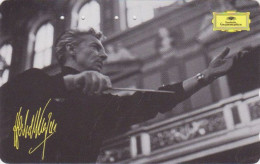 RARE TC JAPON / 110-016 - MUSIQUE - HERBERT VON KARAJAN - MUSIC Conductor Dirigent AUSTRIA Rel. JAPAN Phonecard - Music