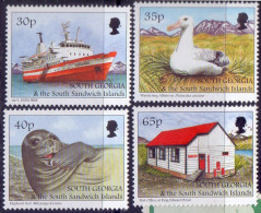 SOUTH GEORGIA - BIRDS  ALBATROS  SHIPS ELEPHANT SEAL  - **MNH - 1998 - Gabbiani