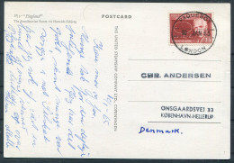 1965 Denmark M/V ENGLAND Ship Postcard London Paquebot. Slania - Briefe U. Dokumente