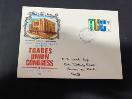 15-12-2023 (2 W 14) UK (1 FDC Cover) Trade Unions Congress - 1968 - 1952-1971 Em. Prédécimales